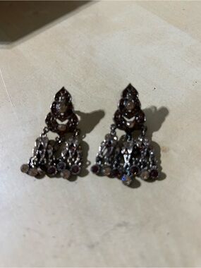 Brown Crystal Dangle Chandelier Earrings - Women Jewelry